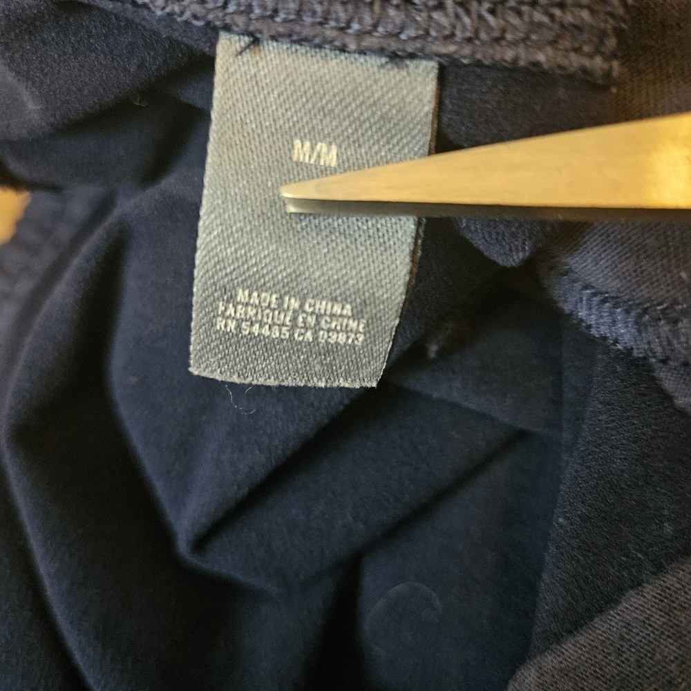 Aerie Pull On Side Snap Culotte Wide Leg Cropped Pants Pockets Navy Size Medium - Picture 3 of 14
